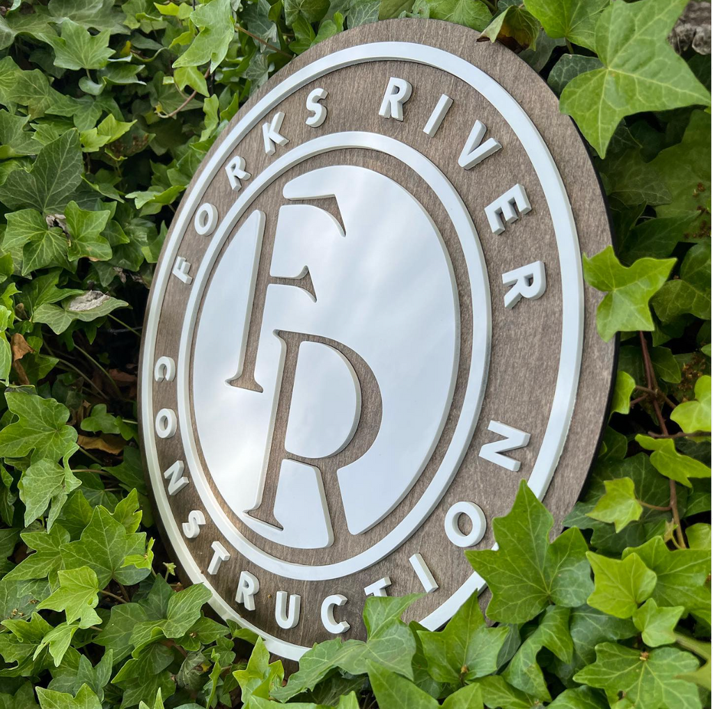 Custom Logo Signs - Double Layed - Single Color