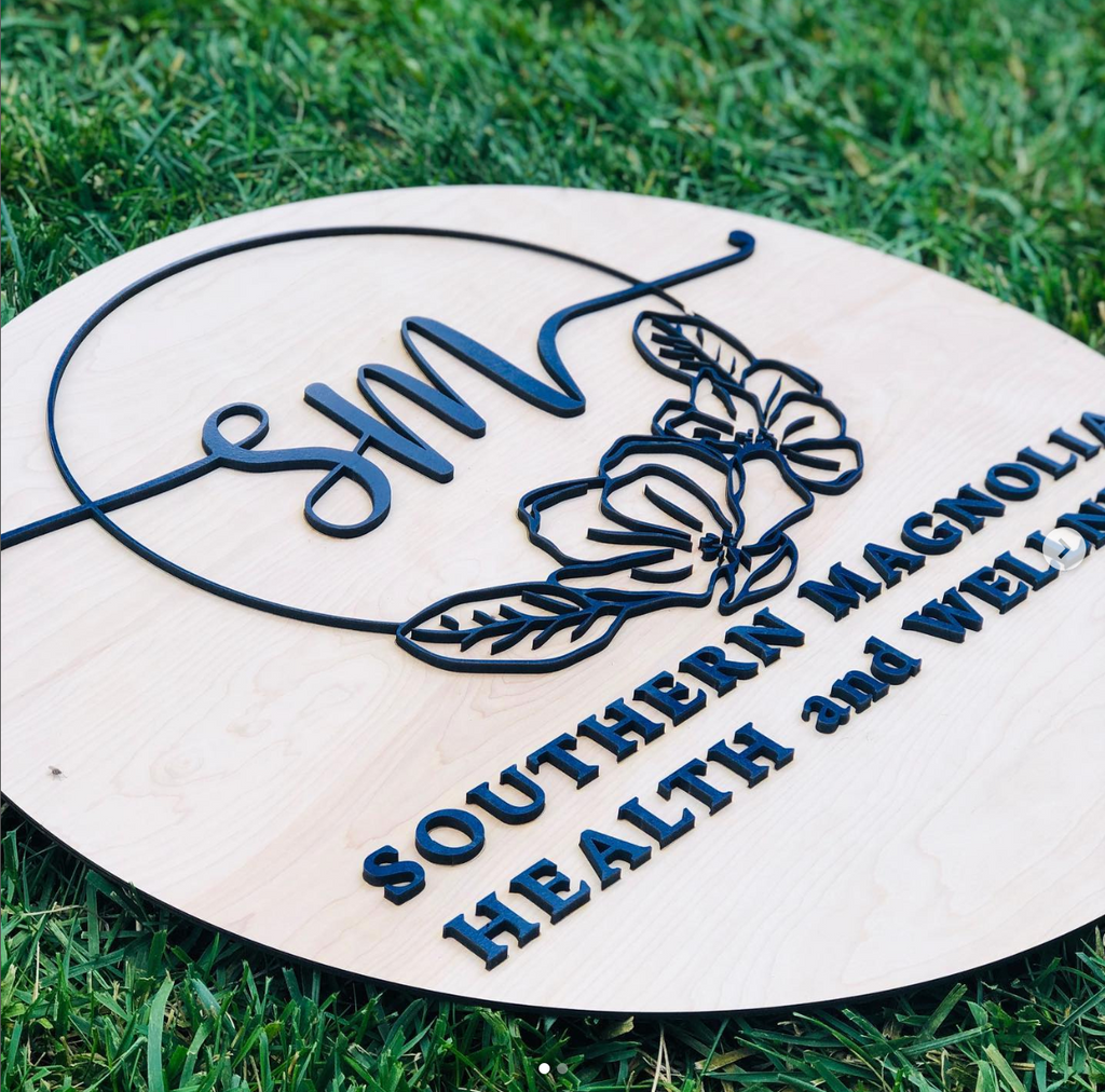 Custom Logo Signs - Double Layed - Single Color