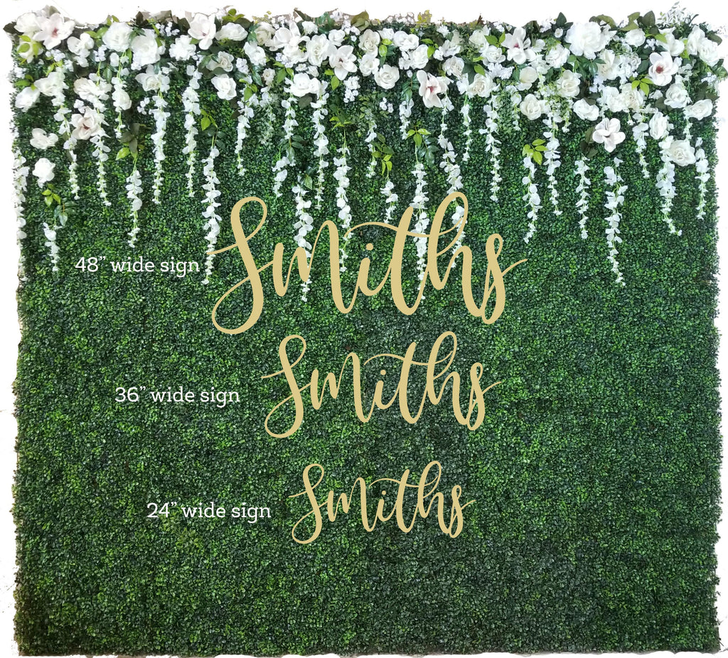 Wedding Backdrop Custom Words