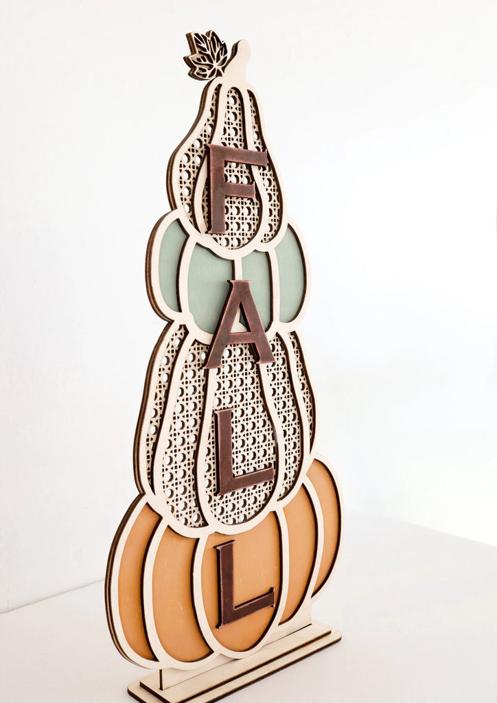 Stand Up Rattan Fall Pumpkin Stack Kit