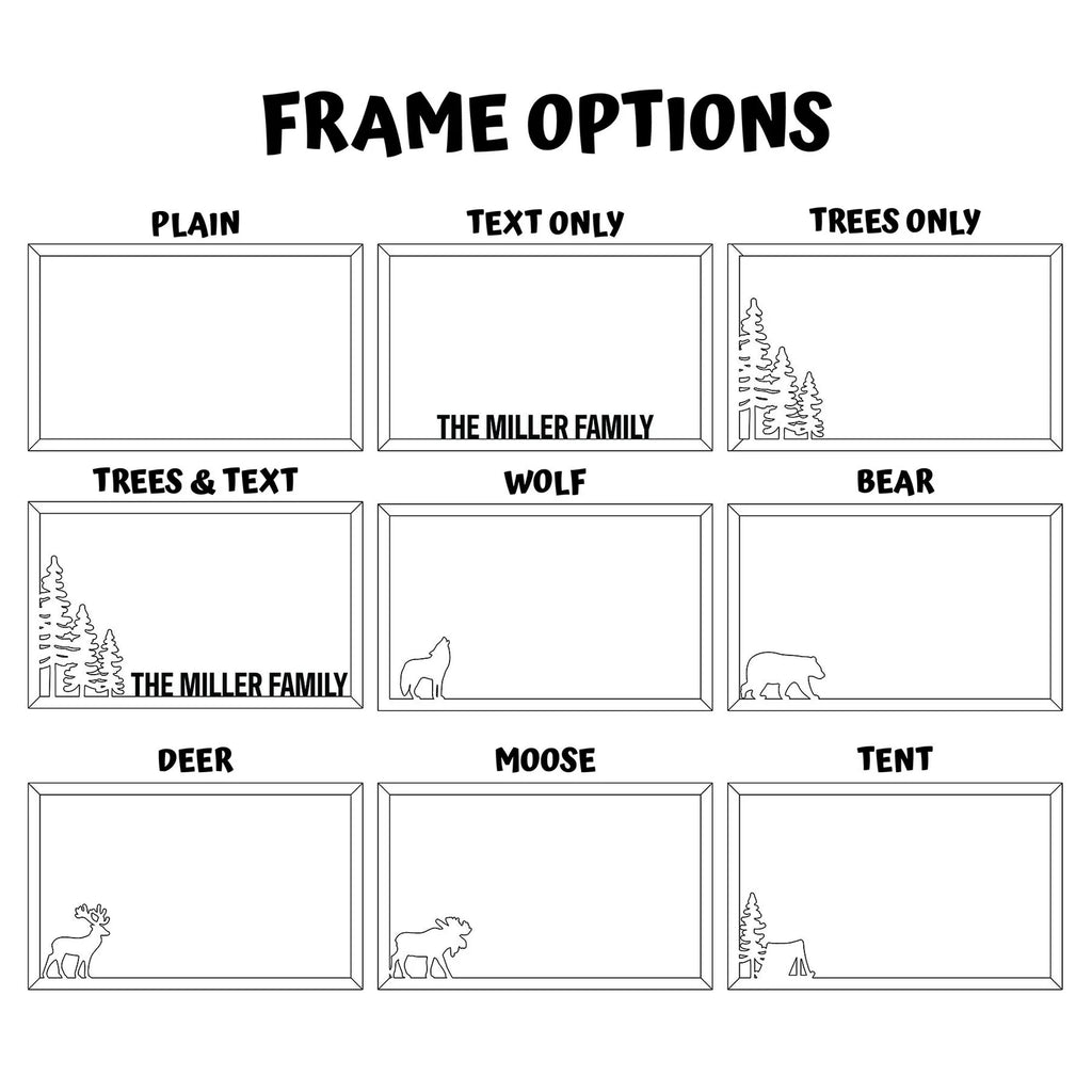 Family Tree Frame Sign - Multi Layer Custom Sign with Family Names