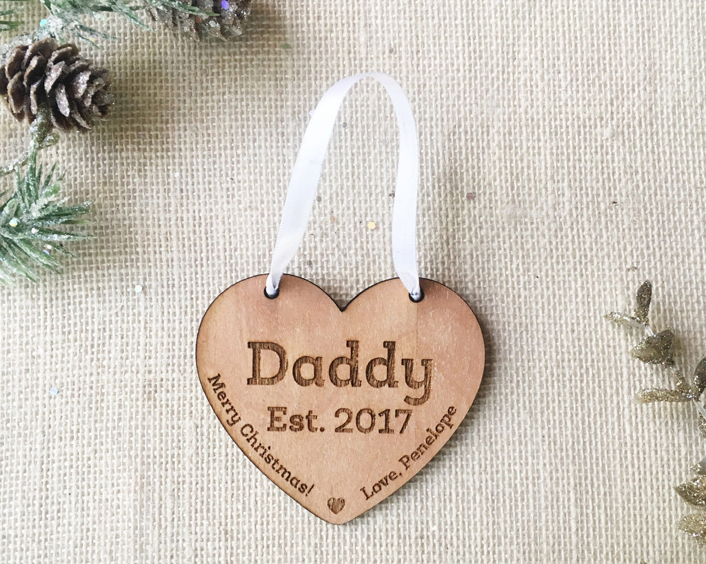 Daddy Ornament - First Fathers Day Gift