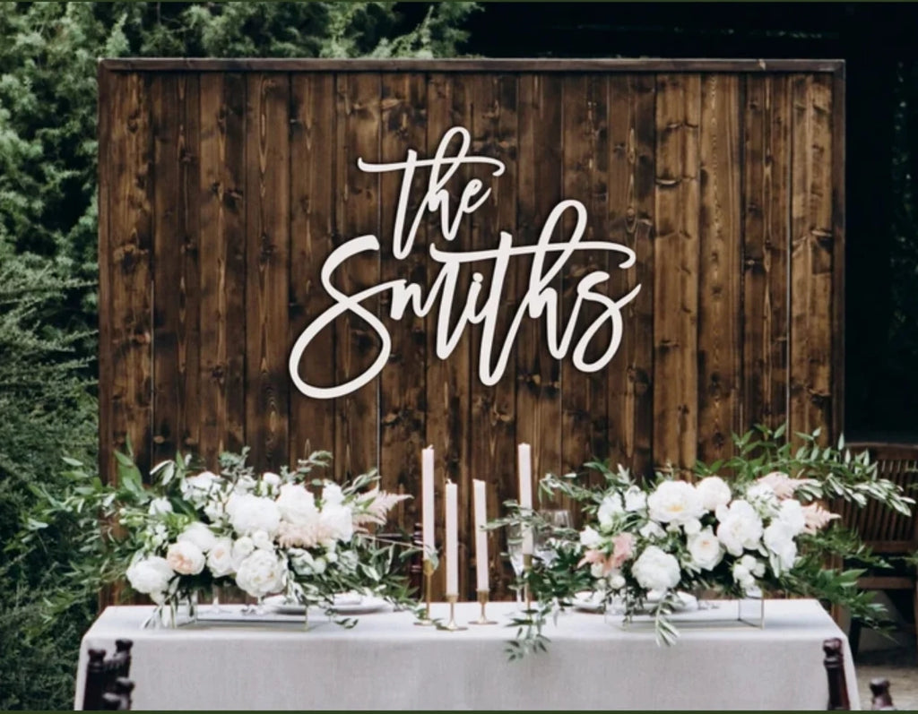 Wedding Backdrop Custom Words